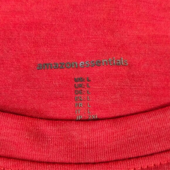 NWT Amazon Essentials Hot Pink Women's Relaxed-Fit Crewneck T-Shirt - Size Large - Picture 4 of 6